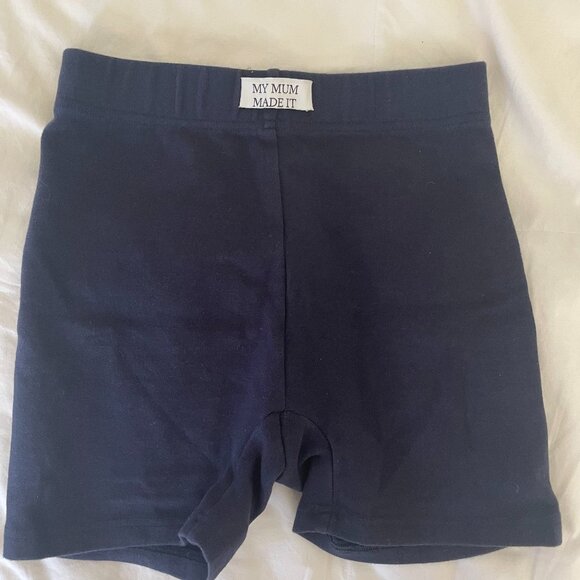 My Mum Made It Navy Blue Biker Shorts Size XS-S - Picture 1 of 2
